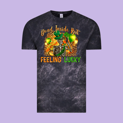 St. Patrick's Dead Inside But Feeling Lucky Vintage Tee Designed By Howdyjamesfarm