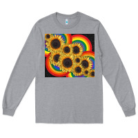 Heather Grey Pride sunflower tumbler Long Sleeve Tee - FaDigitalArtStudio