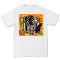 White crow and deer hunting fall camouflage Premium Tee - TumblerDesignByShophia