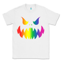 White halloween gay lesbians pride pumpkin lgbt pride Classic Tee - maiPhamDesign