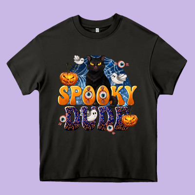 Spooky Dude Heavy Core Tee Designed By Texasbilliewilder