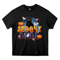 Black Spooky Dude Heavy Core Tee - texasbilliewilder