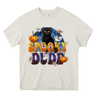 Cream Spooky Dude Heavy Core Tee - texasbilliewilder