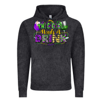 Vintage Black This girl needs a drink Vintage Hoodie - FaDigitalArtStudio