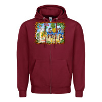 Burgundy summer time pineapple and  beach Zipper Hoodie - BarkalooDesign
