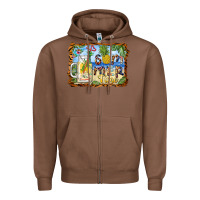 Chestnut summer time pineapple and  beach Zipper Hoodie - BarkalooDesign