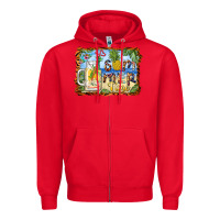 Red summer time pineapple and  beach Zipper Hoodie - BarkalooDesign