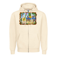 Sandshell summer time pineapple and  beach Zipper Hoodie - BarkalooDesign