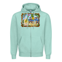 Seafoam summer time pineapple and  beach Zipper Hoodie - BarkalooDesign