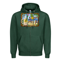 Sports Green summer time pineapple and  beach Zipper Hoodie - BarkalooDesign