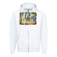 White summer time pineapple and  beach Zipper Hoodie - BarkalooDesign