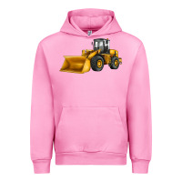 Fuchsia Pink bulldozer Urban Hoodie - JahusDesignShop