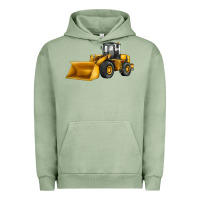 Pigment Oil Green bulldozer Urban Hoodie - JahusDesignShop
