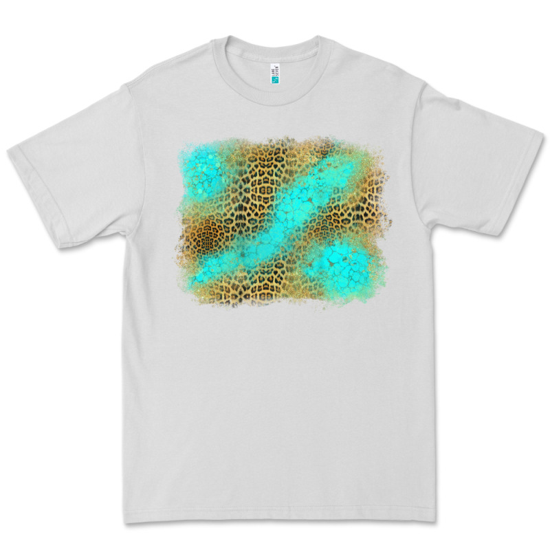 Turquoise Leopard Background Premium Tee by Jasminsmagicworld | Teevron