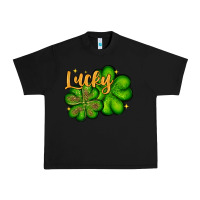 Black St. Patrick's Lucky and shamrock Urban Heavy Tee - OliviaCreatesArt