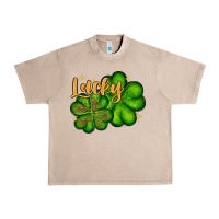 French Oak St. Patrick's Lucky and shamrock Urban Heavy Tee - OliviaCreatesArt