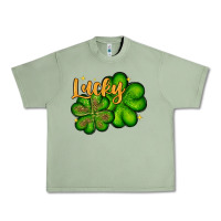 Oil Green St. Patrick's Lucky and shamrock Urban Heavy Tee - OliviaCreatesArt