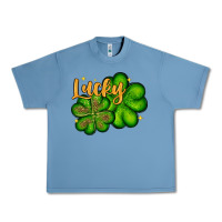 Pebble Blue St. Patrick's Lucky and shamrock Urban Heavy Tee - OliviaCreatesArt