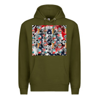 Army Green american ice cream Premium Hoodie - CowhideDigitalArt