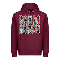Burgundy american ice cream Premium Hoodie - CowhideDigitalArt