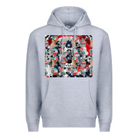 Heather Grey american ice cream Premium Hoodie - CowhideDigitalArt