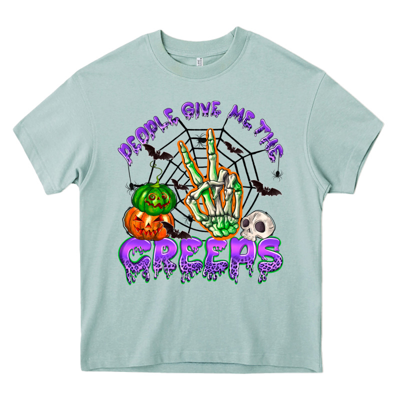 People Give Me The Creeps Heavy Core Tee by NancyCooperArtShop | Teevron