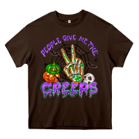 Chocolate Brown people give me the creeps Heavy Core Tee - NancyCooperArtShop