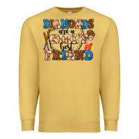 Antique Gold diamonds are a girl's best friend Premium Sweatshirt - AdoDesignShop