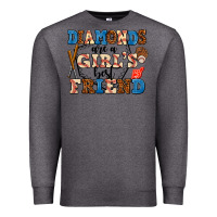 Charcoal Heather diamonds are a girl's best friend Premium Sweatshirt - AdoDesignShop