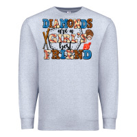 Heather Grey diamonds are a girl's best friend Premium Sweatshirt - AdoDesignShop
