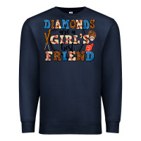 Navy diamonds are a girl's best friend Premium Sweatshirt - AdoDesignShop