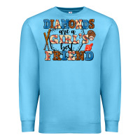 Ocean Blue diamonds are a girl's best friend Premium Sweatshirt - AdoDesignShop