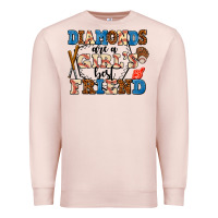 Pale Pink diamonds are a girl's best friend Premium Sweatshirt - AdoDesignShop