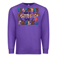 Purple diamonds are a girl's best friend Premium Sweatshirt - AdoDesignShop