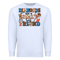 White diamonds are a girl's best friend Premium Sweatshirt - AdoDesignShop