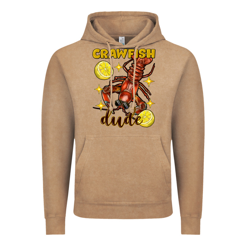 Mardi Gras Crawfish Dude Vintage Hoodie by FaDigitalArtStudio | Teevron