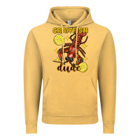 Vintage Mustard Mardi Gras Crawfish dude Vintage Hoodie - FaDigitalArtStudio