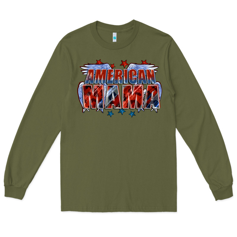 American Mama Mother's Day Long Sleeve Tee by FaDigitalArtStudio | Teevron
