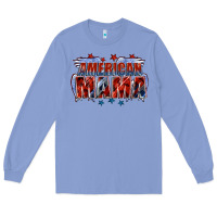 Colony Blue American Mama Mother's Day Long Sleeve Tee - FaDigitalArtStudio