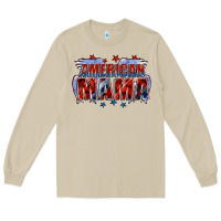 Mushroom American Mama Mother's Day Long Sleeve Tee - FaDigitalArtStudio