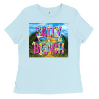 Baby Blue salty beach Ladies Tee - TumblerDesignByShophia