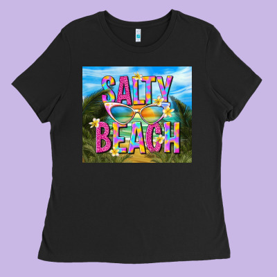Salty Beach Ladies Tee Designed By Tumblerdesignbyshophia