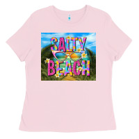 Bubblegum Pink salty beach Ladies Tee - TumblerDesignByShophia
