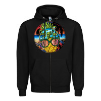 Black pineapple relaxing Zipper Hoodie - BarkalooDesign