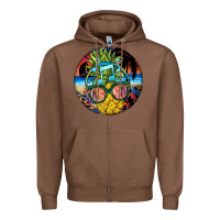 Chestnut pineapple relaxing Zipper Hoodie - BarkalooDesign
