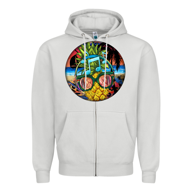 Pineapple Relaxing Zipper Hoodie by BarkalooDesign | Teevron