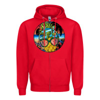 Red pineapple relaxing Zipper Hoodie - BarkalooDesign