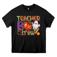 Black Teacher Boo Crew Heavy Core Tee - texasbilliewilder