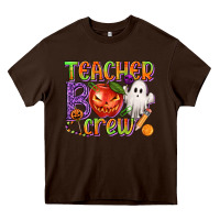 Chocolate Brown Teacher Boo Crew Heavy Core Tee - texasbilliewilder