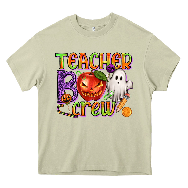 Teacher Boo Crew Heavy Core Tee by texasbilliewilder | Teevron